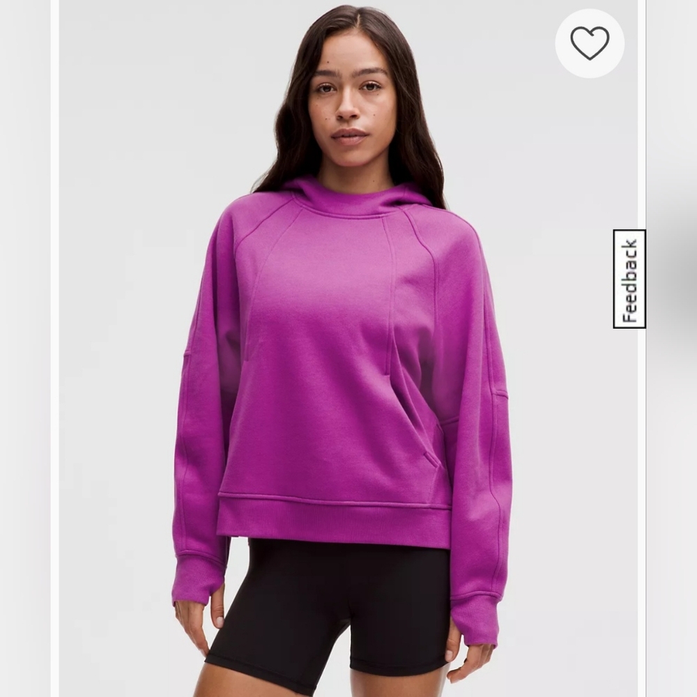 💜NWT💜 Lululemon Scuba Oversized Side-Slit Hoodie, Vivid Plum, Size M/L
